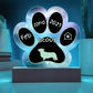 Pembroke Welsh Corgi - Personalized Dog Gotcha Day 7" Acrylic Paw Print Plaque