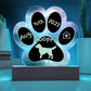 Gordon Setter - Personalized Dog Gotcha Day 7" Acrylic Paw Print Plaque
