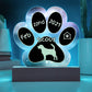 Beagle - Personalized Dog Gotcha Day 7" Acrylic Paw Print Plaque