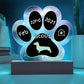 Dachshund - Personalized Dog Gotcha Day 7" Acrylic Paw Print Plaque