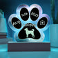 Norwegian Lundehund - Personalized Dog Gotcha Day 7" Acrylic Paw Print Plaque