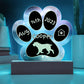 Spinone Italiano - Personalized Dog Gotcha Day 7" Acrylic Paw Print Plaque
