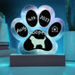 Newfoundland - Personalized Dog Gotcha Day 7" Acrylic Paw Print Plaque