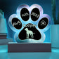 7" Acrylic Paw Print Plaque - Plott Hound - Personalized Hunting Dog Gift, Custom Gotcha Day Plaque for Loyal Tracking Breed