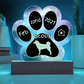 Akita Inu - Personalized Dog Gotcha Day 7" Acrylic Paw Print Plaque