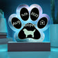 Leonberger - Personalized Dog Gotcha Day 7" Acrylic Paw Print Plaque
