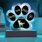 Russian Toy Terrier - Personalized Dog Gotcha Day 7" Acrylic Paw Print Plaque
