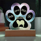 Samoyed - Personalized Dog Gotcha Day 7" Acrylic Paw Print Plaque