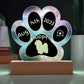 Lhasa Apso - Personalized Dog Gotcha Day 7" Acrylic Paw Print Plaque