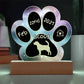 Beagle - Personalized Dog Gotcha Day 7" Acrylic Paw Print Plaque