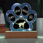Oriental Shorthair cat 7 inch Gotcha Day plaque with personalized paw print