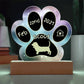 Basset Hound - Personalized Dog Gotcha Day 7" Acrylic Paw Print Plaque