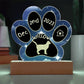 7" Acrylic Paw Print Plaque - Korat Cat Custom Gotcha Day Gift