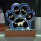 7" Acrylic Paw Print Plaque - Javanese Cat Personalized Gotcha Day Keepsake