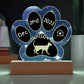 7" Acrylic Paw Print Plaque - Colorpoint Shorthair Cat Personalized Gotcha Day Gift