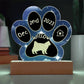 7" Acrylic Paw Print Plaque - Kurilian Bobtail Cat Personalized Gotcha Day Gift