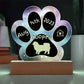 Tibetan Spaniel - Personalized Dog Gotcha Day 7" Acrylic Paw Print Plaque