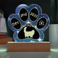 7" Acrylic Paw Print Plaque - Himalayan Cat Personalized Gotcha Day Gift