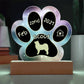 American Eskimo - Personalized Dog Gotcha Day 7" Acrylic Paw Print Plaque