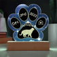 Foldex cat 7 inch Gotcha Day plaque with custom acrylic paw print