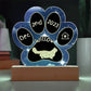 7" Acrylic Paw Print Plaque - Minuet Cat Custom Gotcha Day Gift