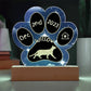 Tonkinese cat 7" custom Gotcha Day paw print acrylic plaque gift