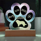 Great Pyrenees - Personalized Dog Gotcha Day 7" Acrylic Paw Print Plaque