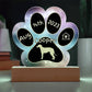 Spanish Greyhound - Personalized Dog Gotcha Day 7" Acrylic Paw Print Plaque