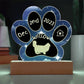 Ragdoll cat 7 inch acrylic Gotcha Day paw print plaque custom