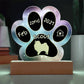 Keeshond - Personalized Dog Gotcha Day 7" Acrylic Paw Print Plaque