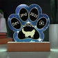 7" Acrylic Paw Print Plaque - Neva Masquerade Cat Personalized Gotcha Day Gift