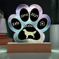 Golden Retriever - Personalized Dog Gotcha Day 7" Acrylic Paw Print Plaque