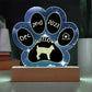 7" Acrylic Paw Print Plaque - Mekong Bobtail Cat Personalized Gotcha Day Gift