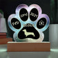 Dachshund - Personalized Dog Gotcha Day 7" Acrylic Paw Print Plaque