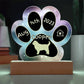 Newfoundland - Personalized Dog Gotcha Day 7" Acrylic Paw Print Plaque