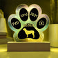 Rottweiler - Personalized Dog Gotcha Day 7" Acrylic Paw Print Plaque