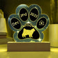 7" Acrylic Paw Print Plaque - Kurilian Bobtail Cat Personalized Gotcha Day Gift