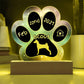 Basenji - Personalized Dog Gotcha Day 7" Acrylic Paw Print Plaque