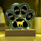 Siamese cat 7 inch personalized Gotcha Day paw print acrylic plaque