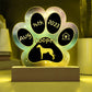 Greyhound - Personalized Dog Gotcha Day 7" Acrylic Paw Print Plaque
