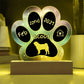 Pug - Personalized Dog Gotcha Day 7" Acrylic Paw Print Plaque