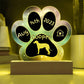 Spanish Greyhound - Personalized Dog Gotcha Day 7" Acrylic Paw Print Plaque