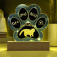 7" Acrylic Paw Print Plaque - Exotic Shorthair Cat Custom Gotcha Day Keepsake