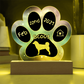 Akita Inu - Personalized Dog Gotcha Day 7" Acrylic Paw Print Plaque
