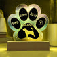Beagle - Personalized Dog Gotcha Day 7" Acrylic Paw Print Plaque