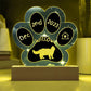 Selkirk Rex cat 7" custom Gotcha Day paw print acrylic plaque