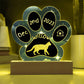 Serrade Petit cat 7" acrylic Gotcha Day plaque with custom paw print