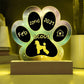 Poodle - Personalized Dog Gotcha Day 7" Acrylic Paw Print Plaque