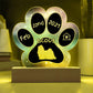 Maltese - Personalized Dog Gotcha Day 7" Acrylic Paw Print Plaque