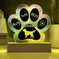 Gordon Setter - Personalized Dog Gotcha Day 7" Acrylic Paw Print Plaque